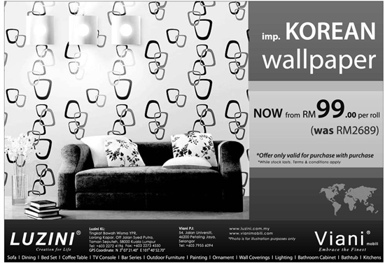    Korean Wallpaper Promotion   Home Furniture sale in Malaysia