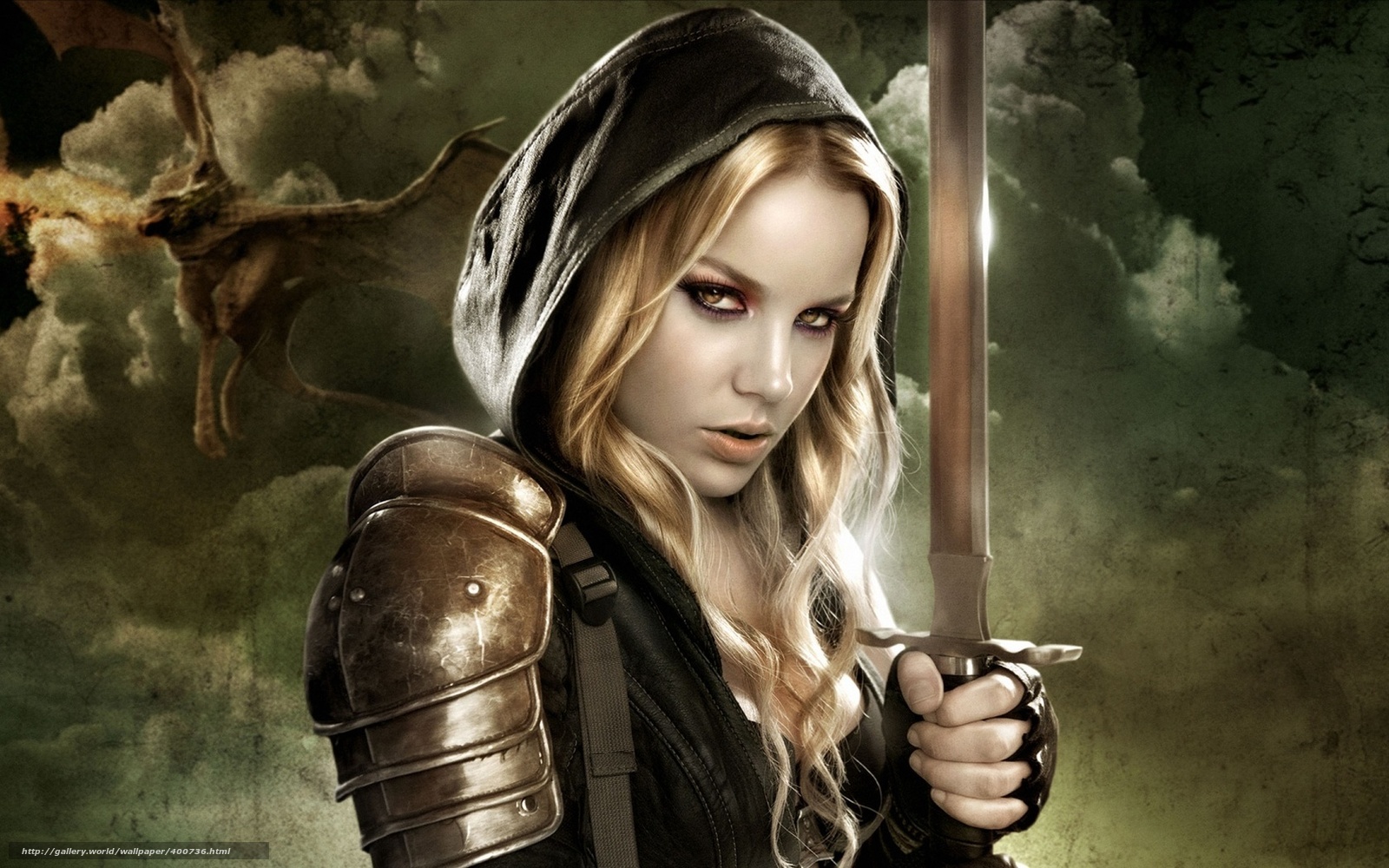Wallpaper Fantasy Girl Warrior Sword Desktop