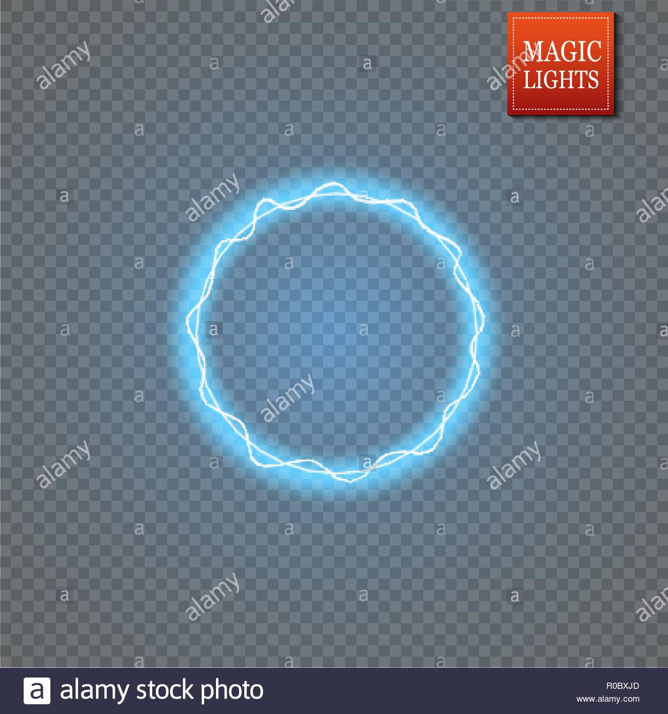 Magic Fantasy Portal Futuristic Teleport Light Effect Blue