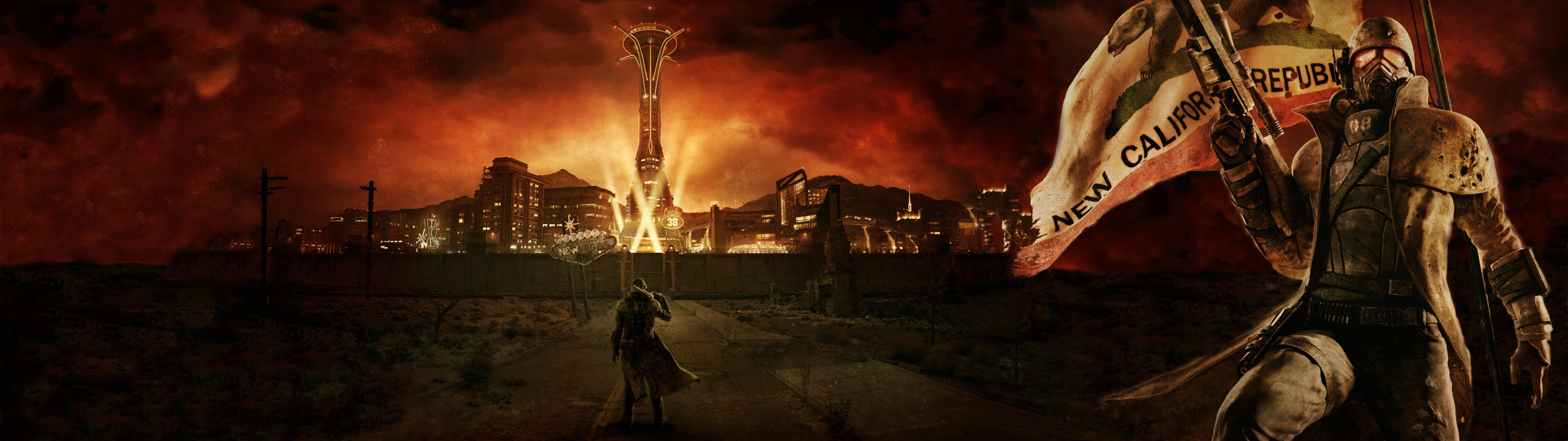 I Made A Fallout New Vegas Dual Monitor Wallpaper R Fnv