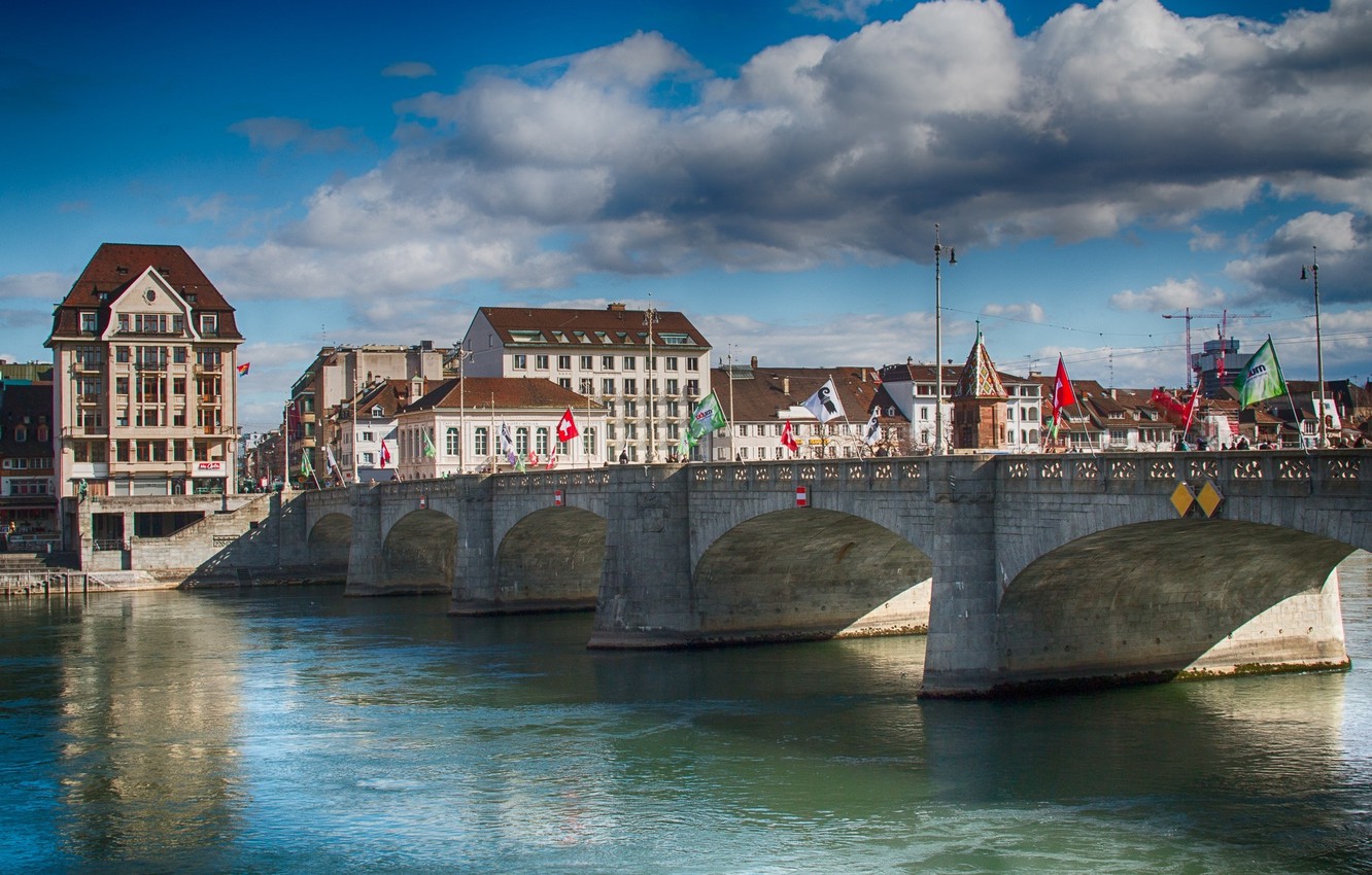 Wallpaper Bridge River Home Switzerland Basel Image For