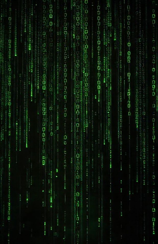Matrix Binary Code Falling Wallpaper
