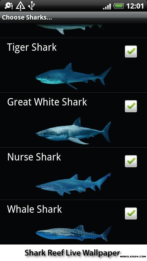 Live Wallpaper Android App The Shark