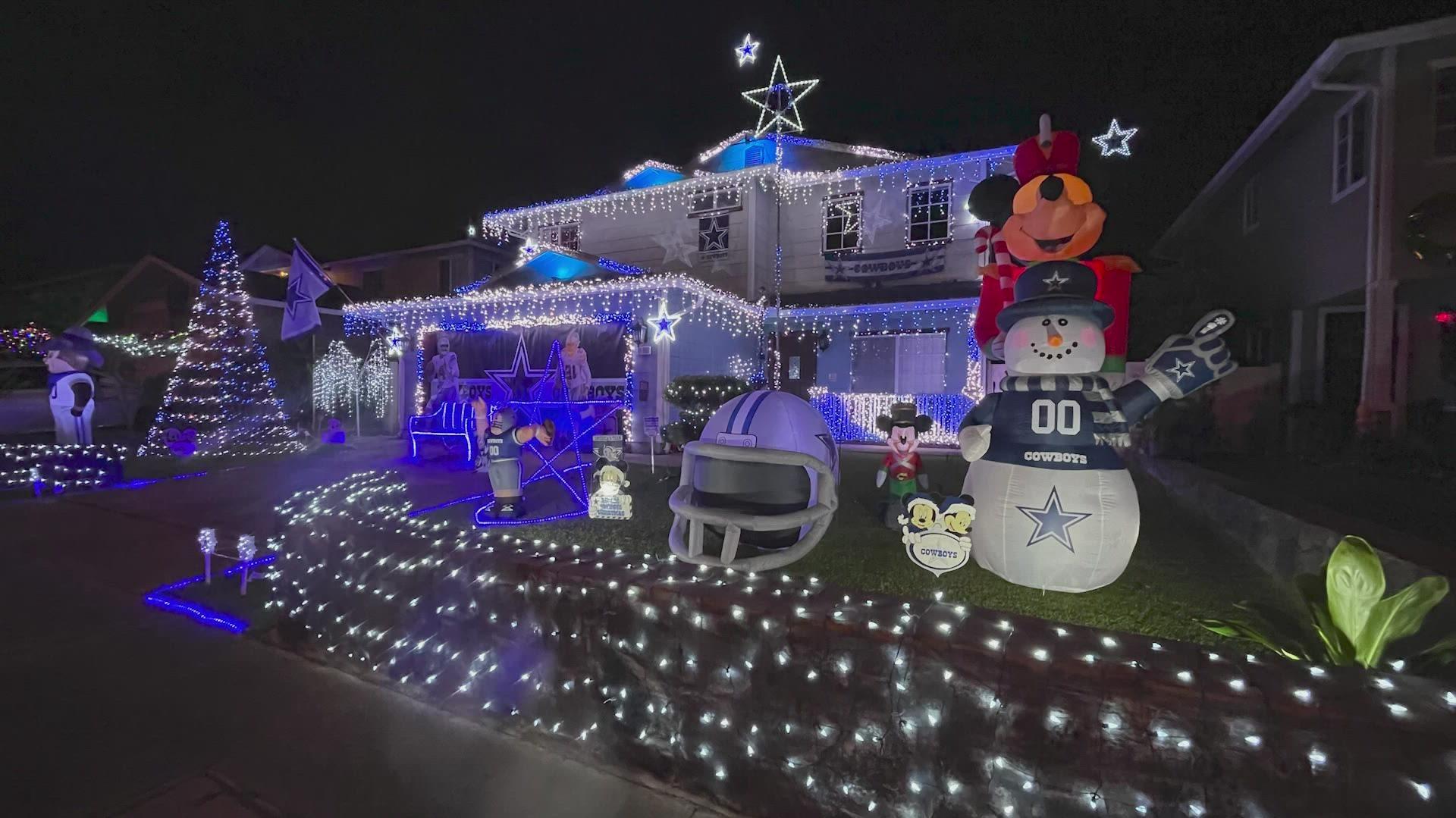 Hawaii Family S Dallas Cowboys Themed Xmas Decorations Go Viral