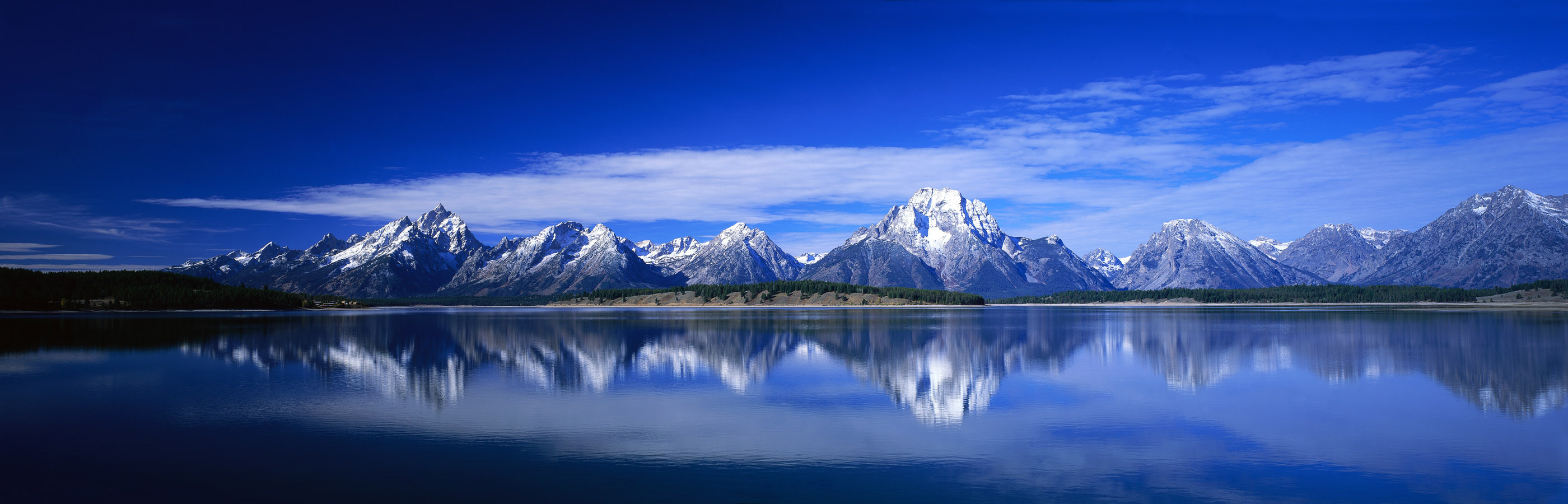 Mountain Lake Panorama Wallpaper HD