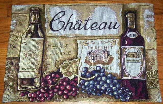 Wine And Grapes Kitchen Placemats