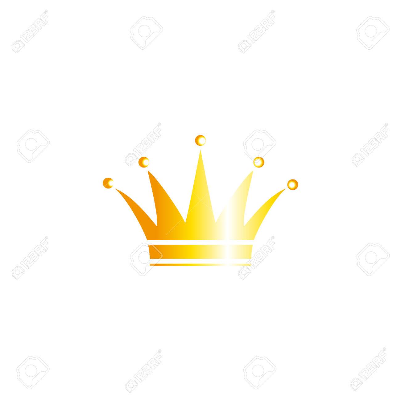 Gold Crown Isolated On White Background For Your Design Royalty