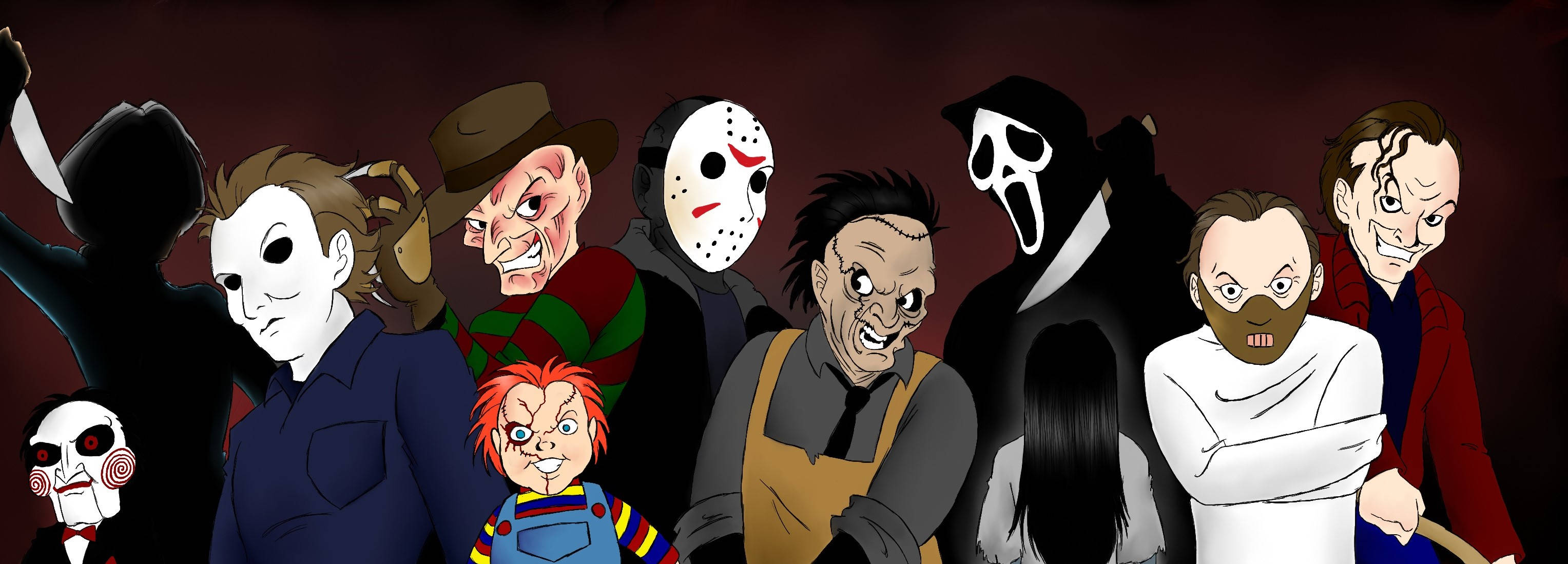 En Film Horror Villains Widescreen Wallpaper