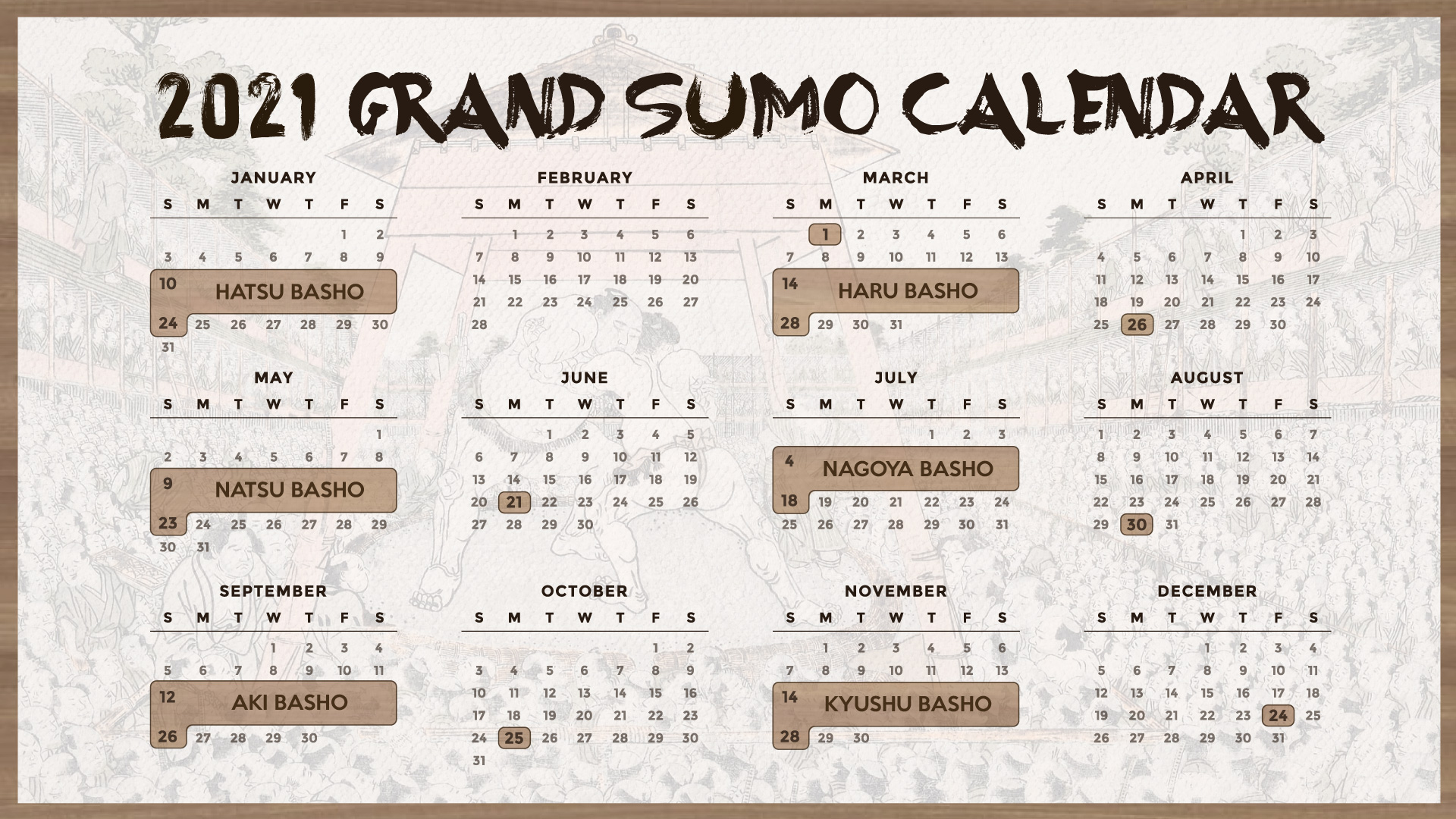 I Made You All A Grand Sumo Calendar Desktop
