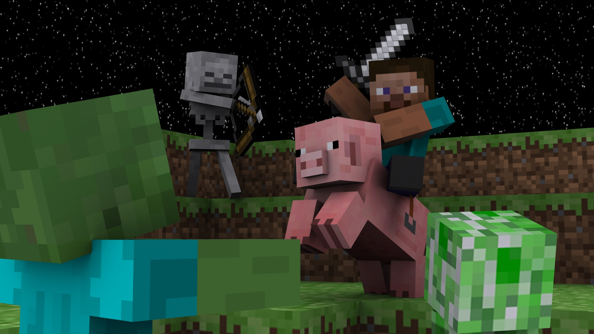 Pc An Epic Minecraft Wallpaper I Made For My Digital Modeling Class
