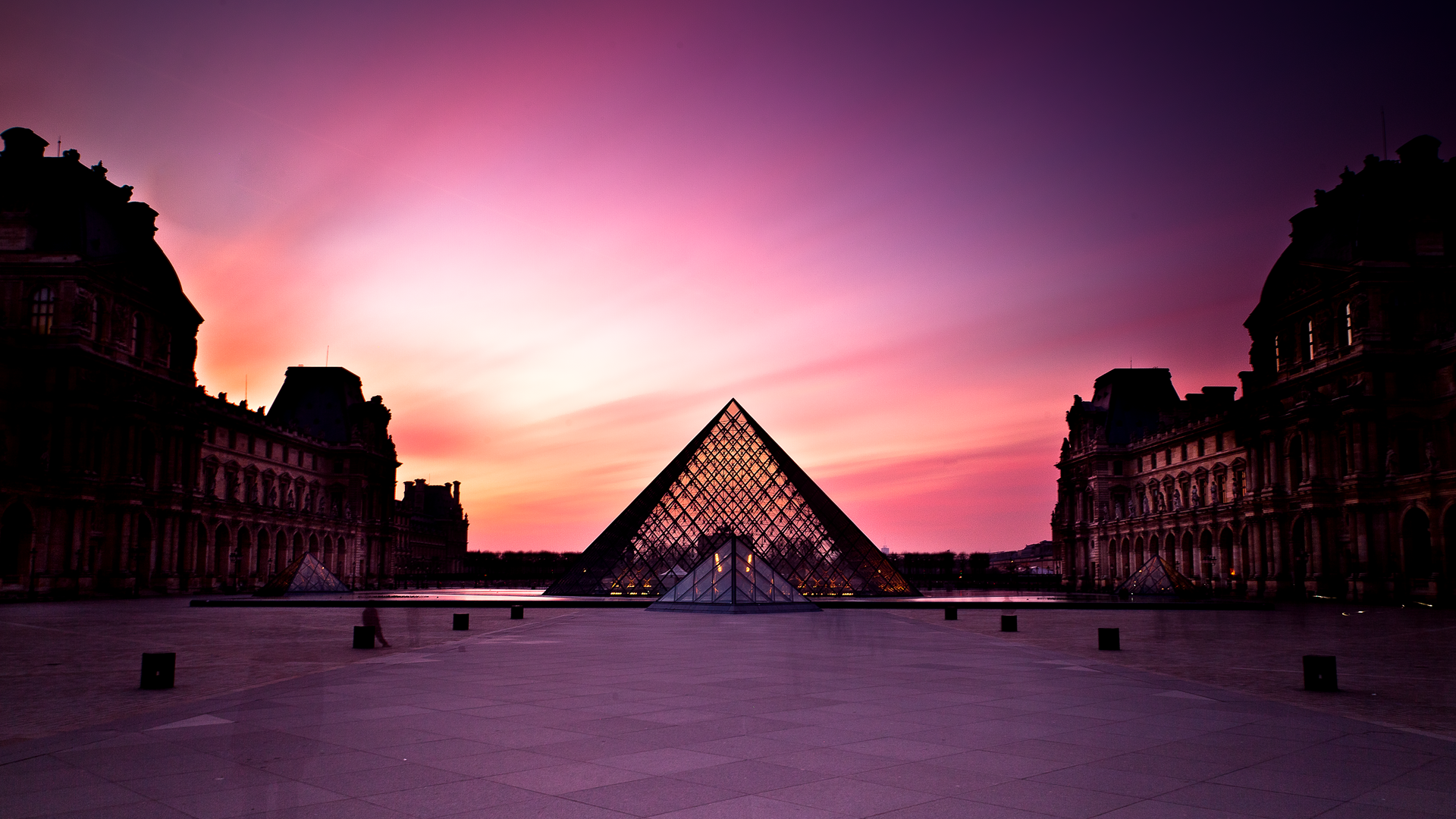 Sunset Louvre HD Wallpaper FullHDwpp Full