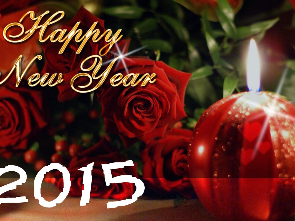 Happy New Year Red Rose Best Flower Desktop Wallpaper