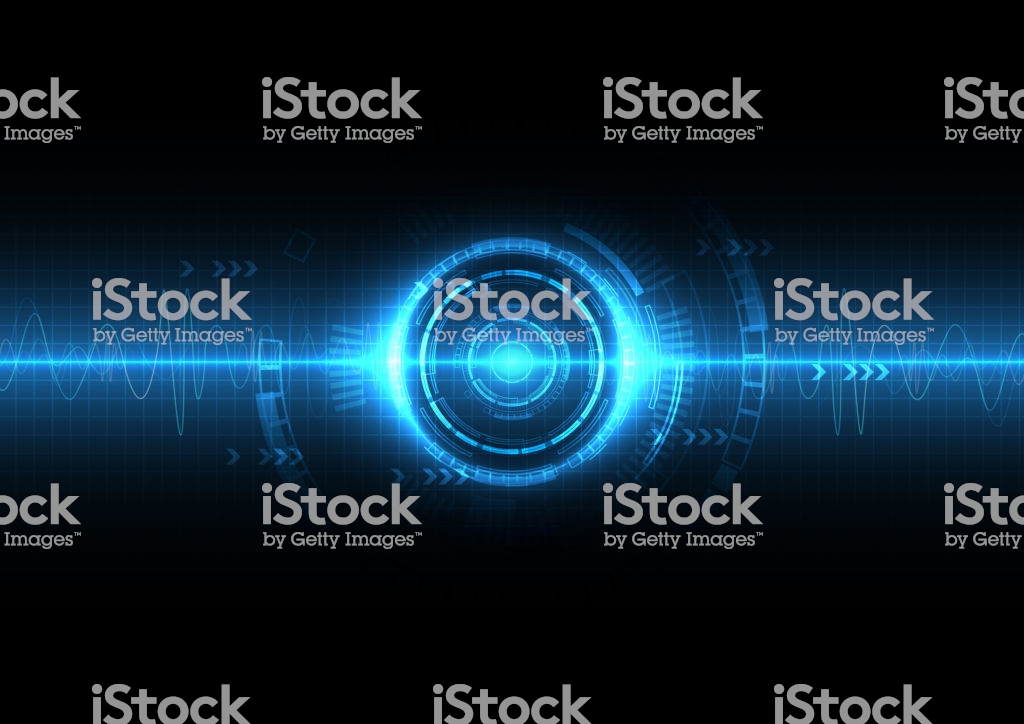 Blue Digital Soundwave Background Stock Illustration