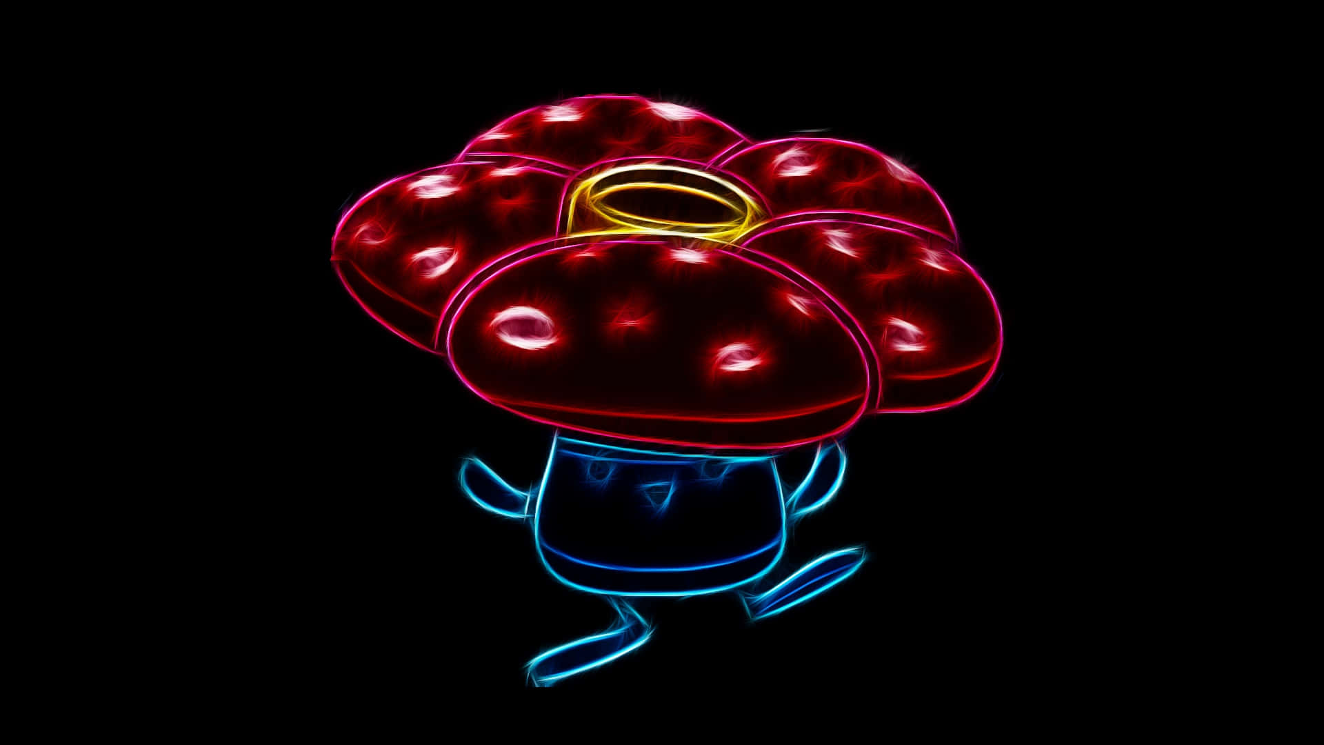 Vileplume Luminous Art Wallpaper