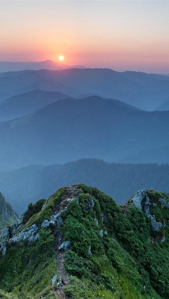 Ukraine Carpathian Mountains Sunset iPhone 6s