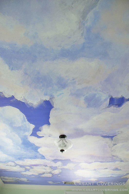  coverings Customer Custom Ceiling Clouds 2 as temporary wallpaper