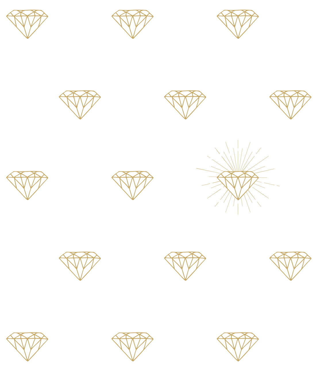 Gold Diamonds Wallpaper Minimal White Milton King Uk