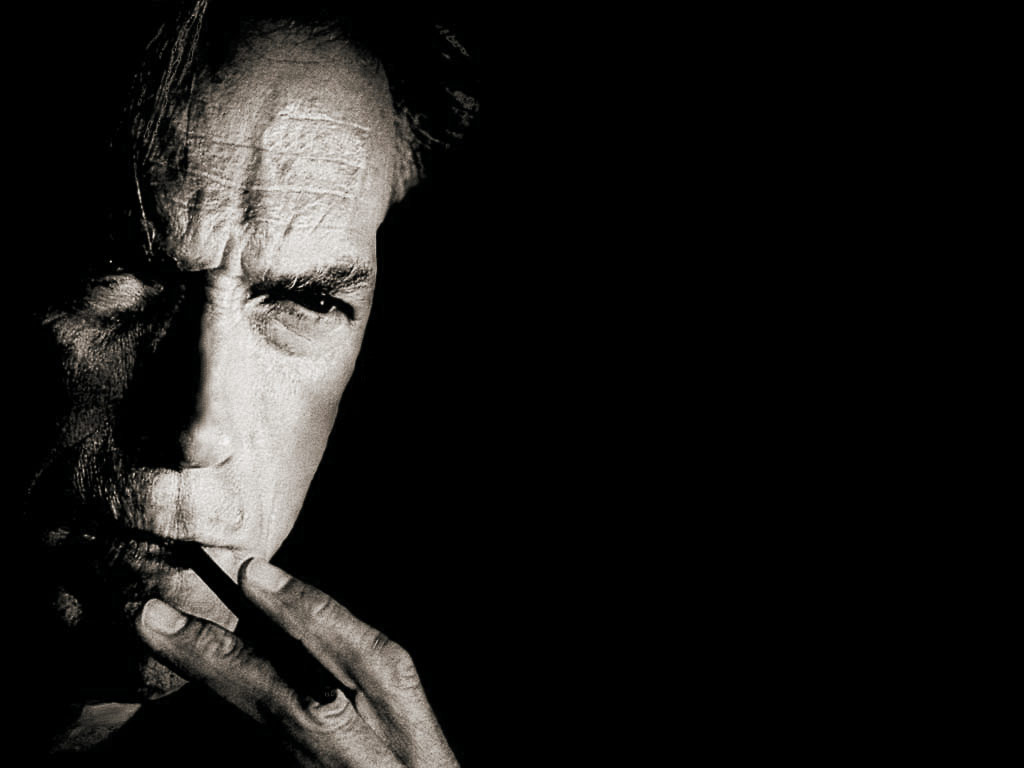 Clint Eastwood Wallpaper Grayscale