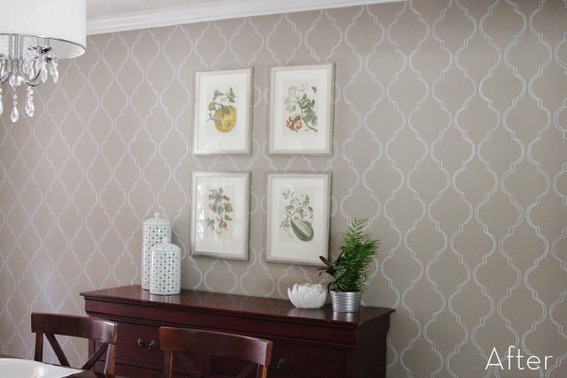 Thelovelycupboard Diy Stenciled Wallpaper Html