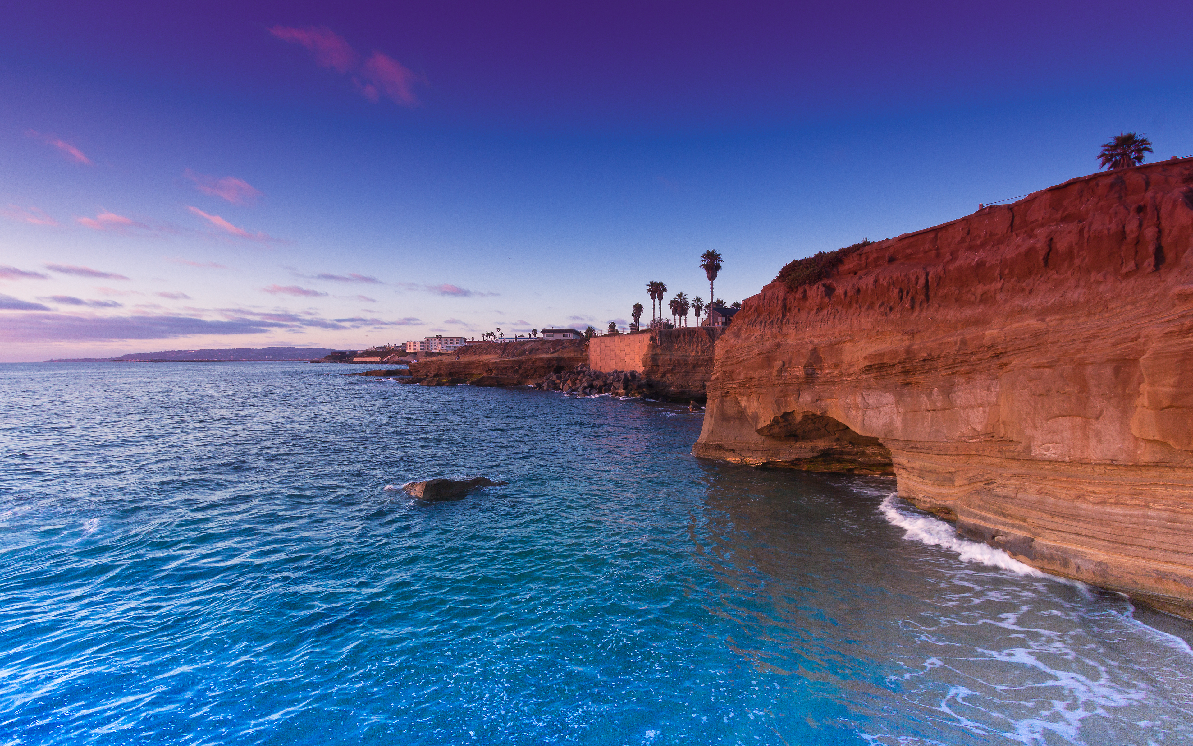Sunset Cliffs San Diego USA wallpapers and images   wallpapers 3840x2400