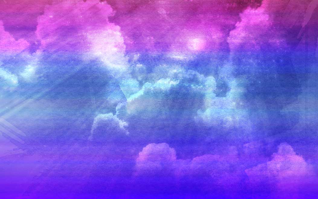 Cloudy Sky Purple Blue Wallpaper