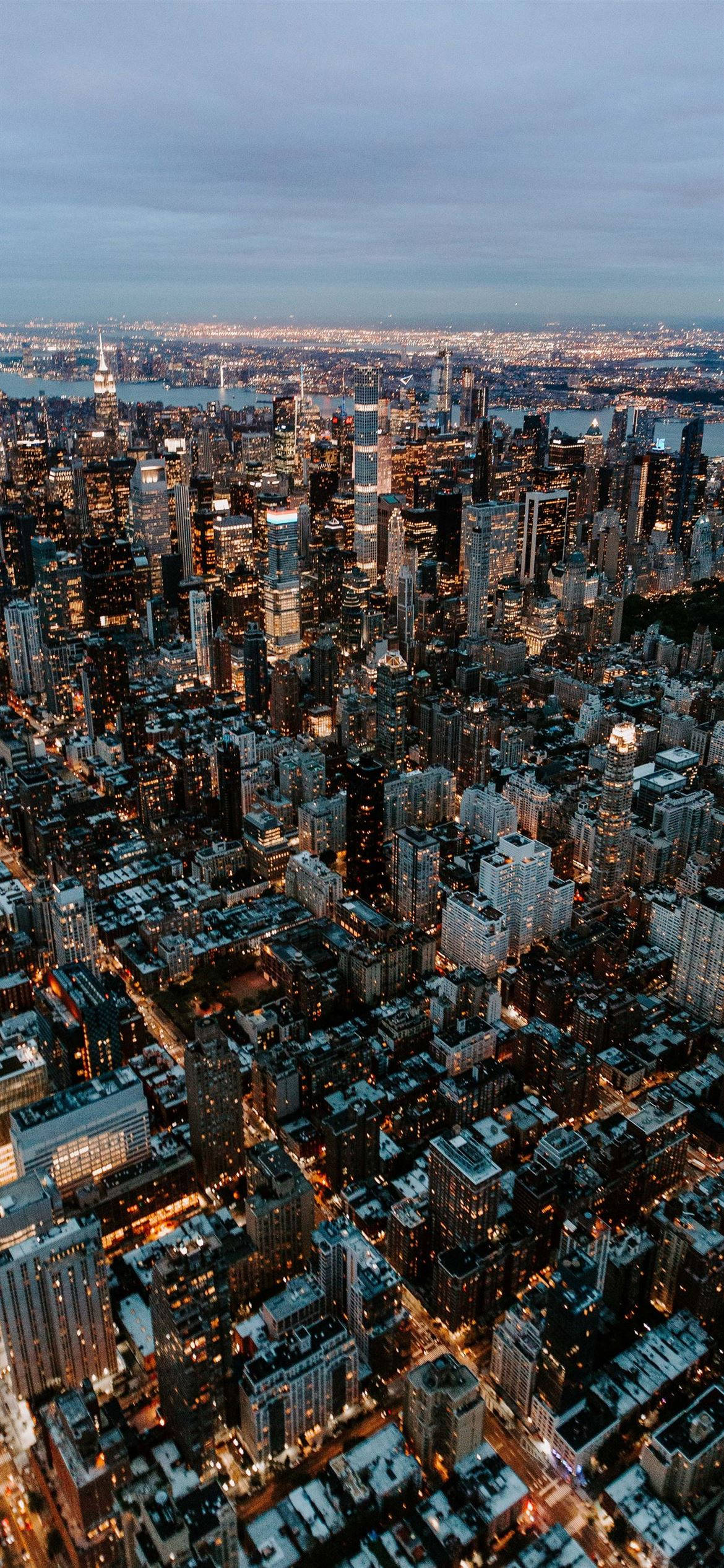 New York City Iphone X Aerial Wallpaper