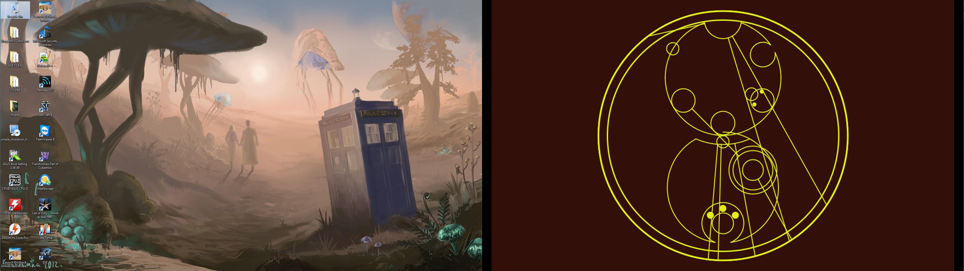 Doctor Who Dual Screen Wallpaper On