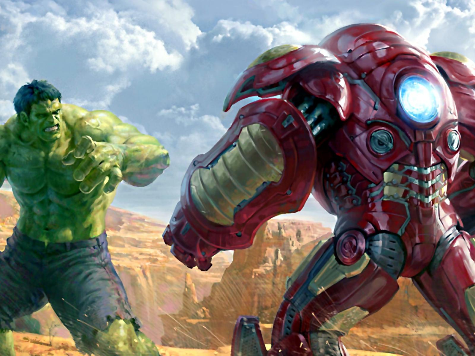 Superheroes Digital Art Marvel The Hulk Hulkbuster Wallpaper