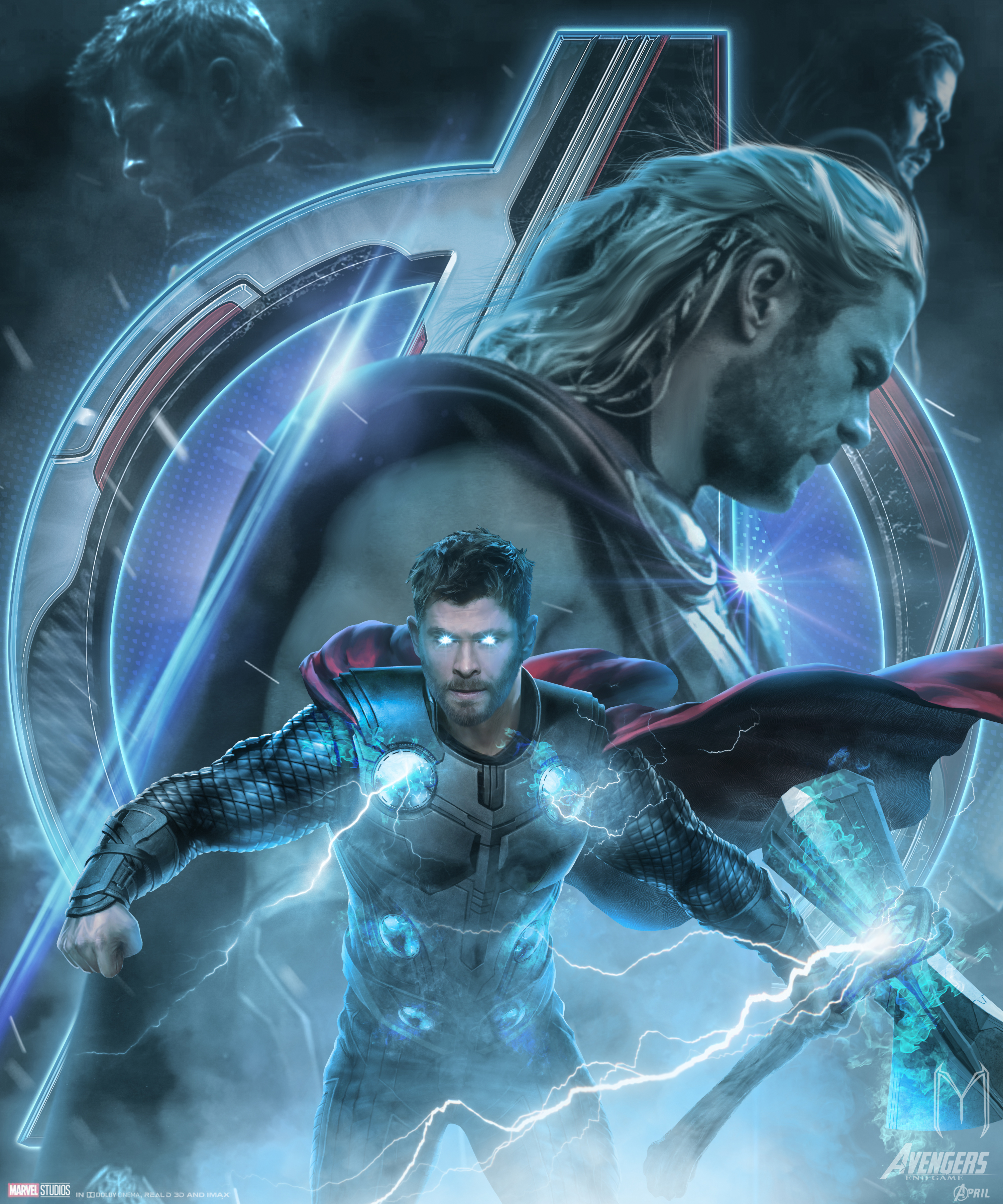 Avengers Endgame Thor Poster Artwork Wallpaper HD Movies 4k