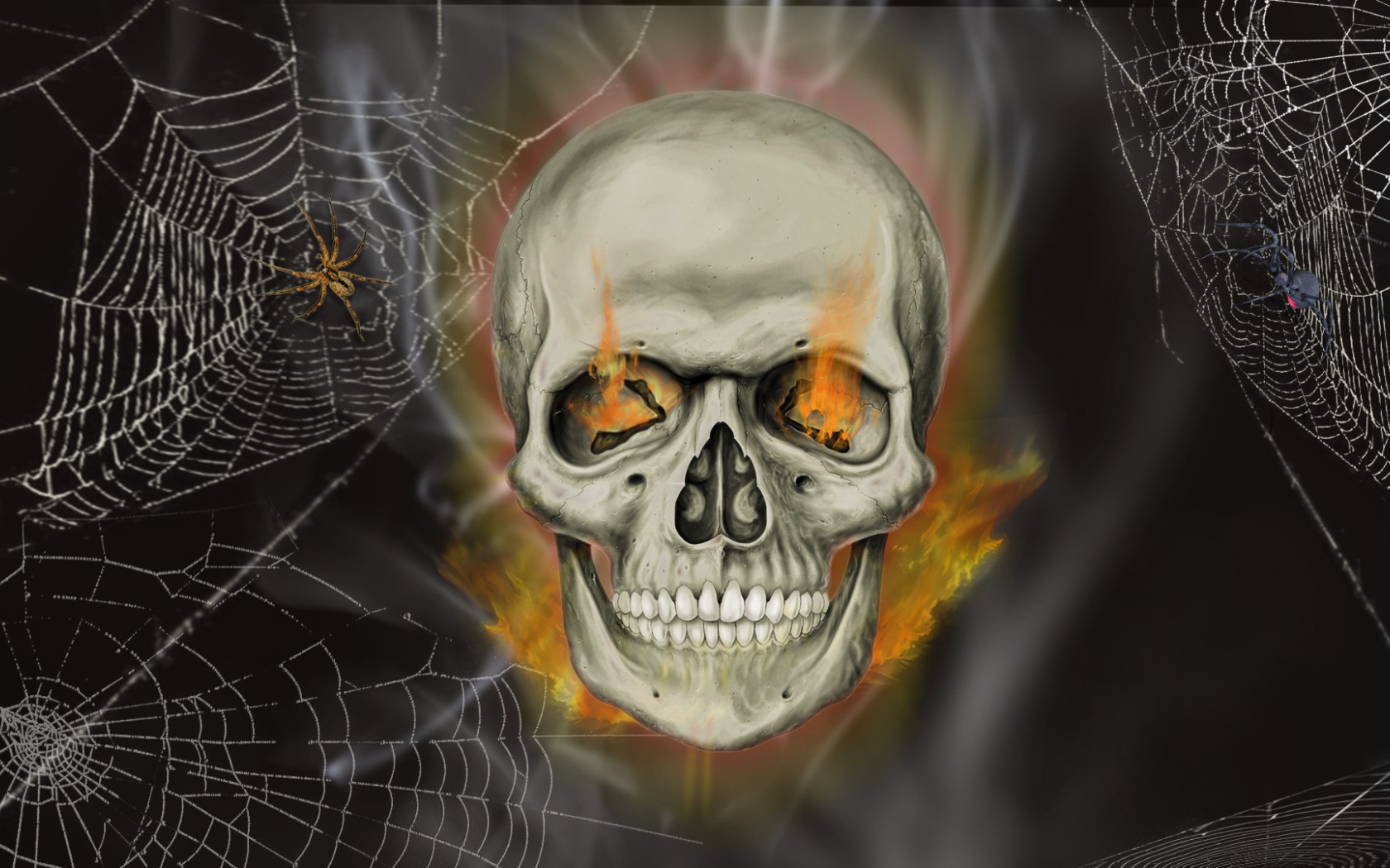 Fiery Skull Desktop Wallpaper