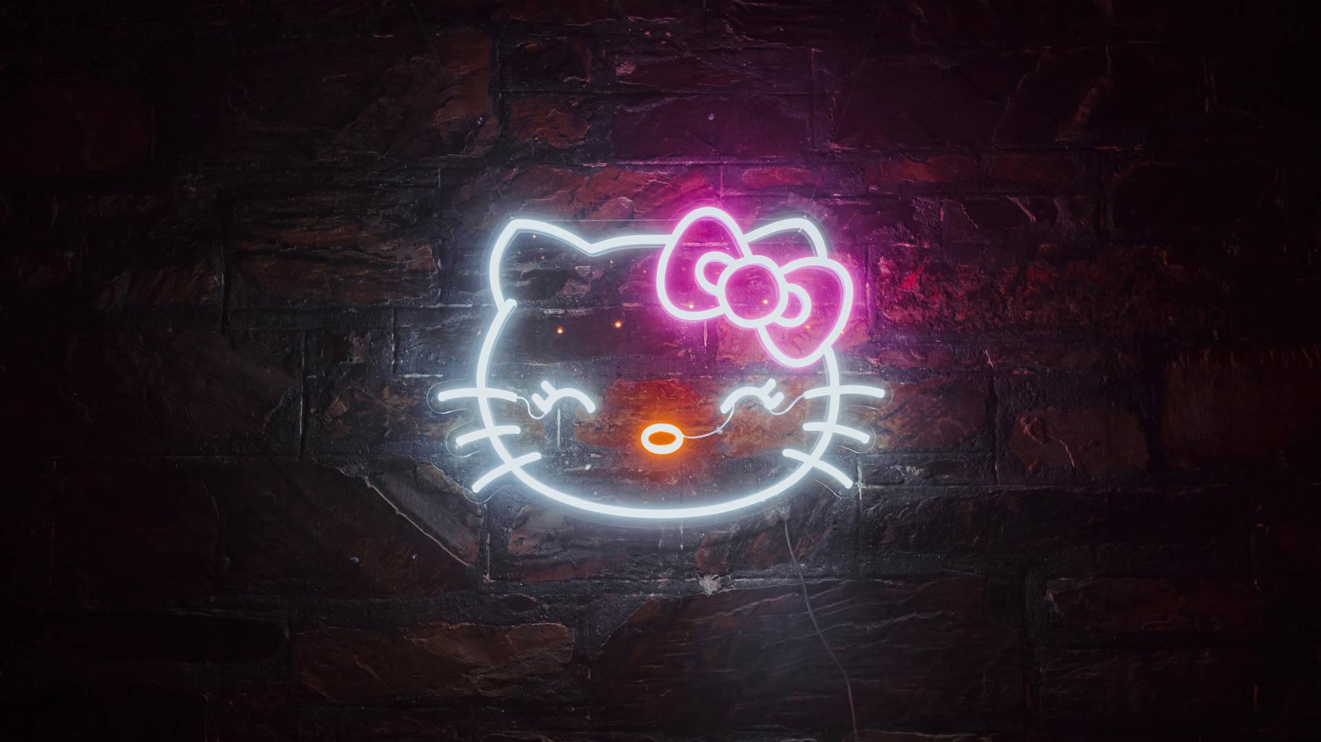 Download 4k Neon Hello Kitty Wallpaper