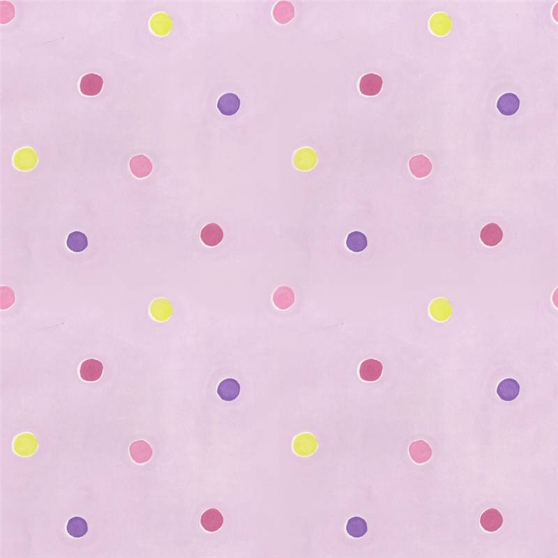 Pink Yellow Purple Dl30747 Spots Dots Hoopla Wallpaper