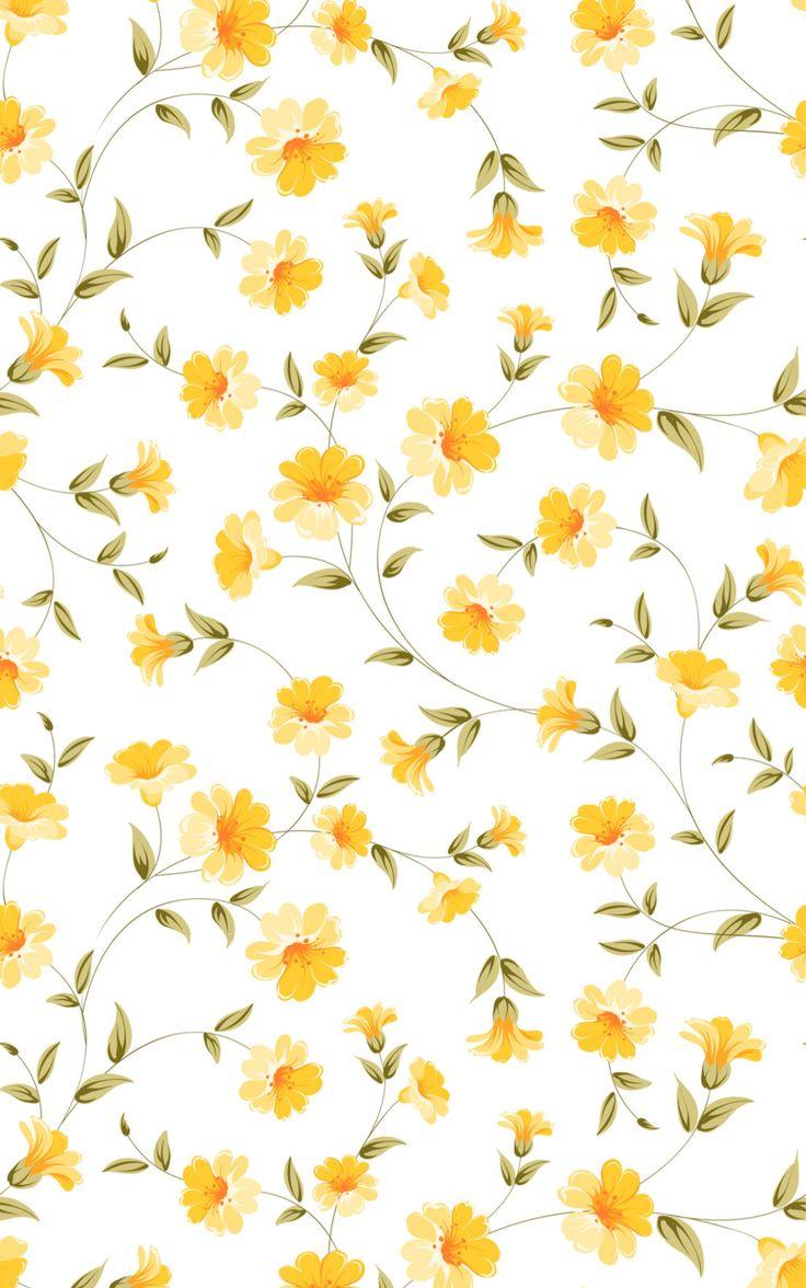 Yellow Flower Wallpaper Pastell Hintergrund Aquarell