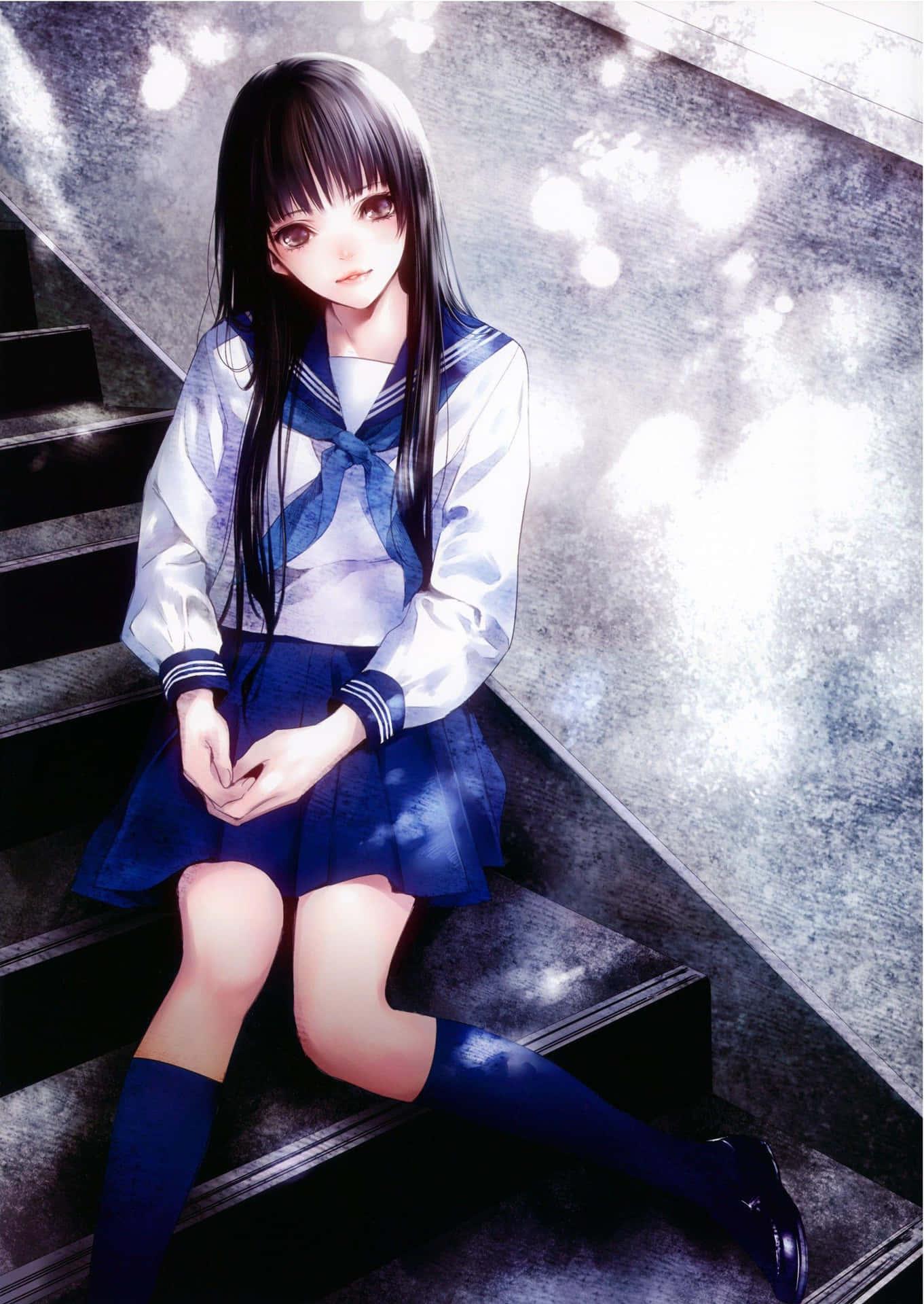 Download Japanese School Anime Girl Wallpaper