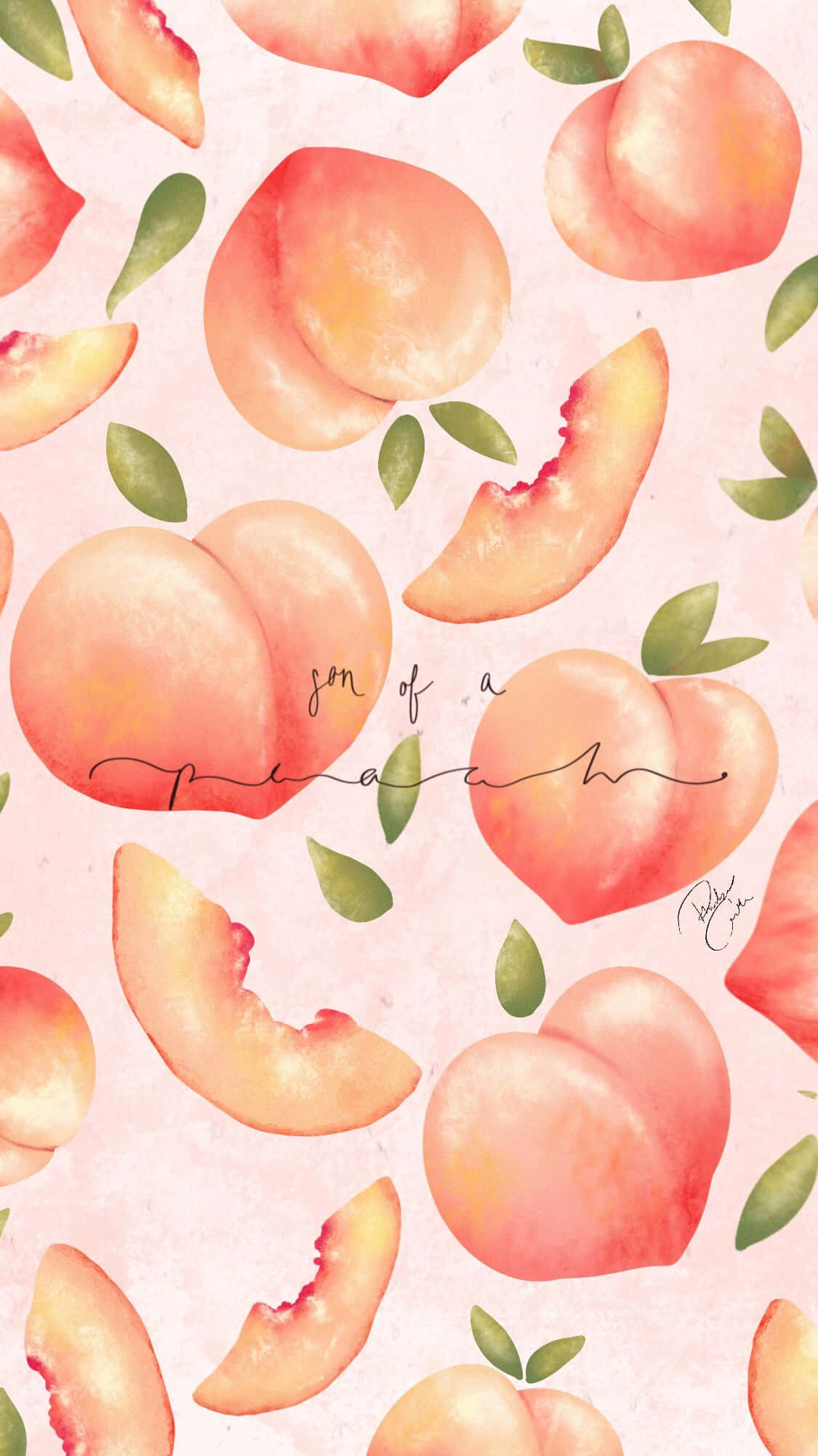 Vintage Peach Wallpaper