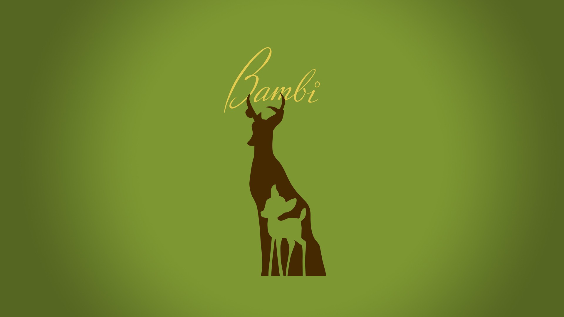 Minimalistic Bambi HD Wallpaper Background