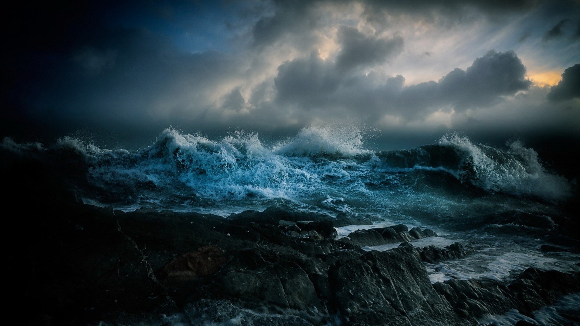 Stormy Sea HD Wallpaper Background Image