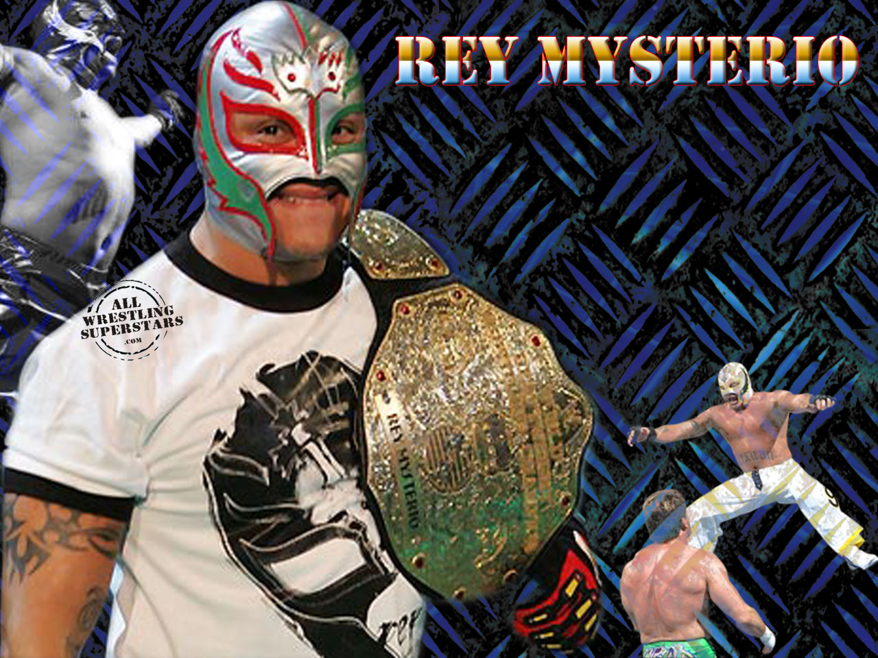 Rey Mysterio In Jolly Mood With His Championship Belt Click On Image
