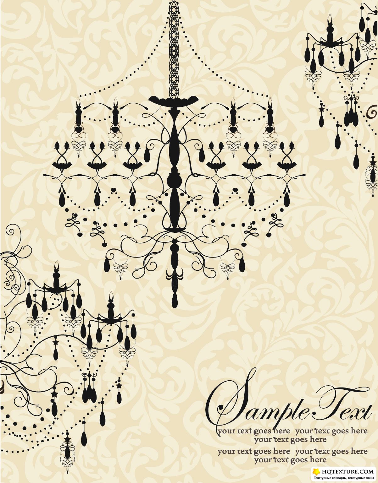 Vintage Background With Chandelier