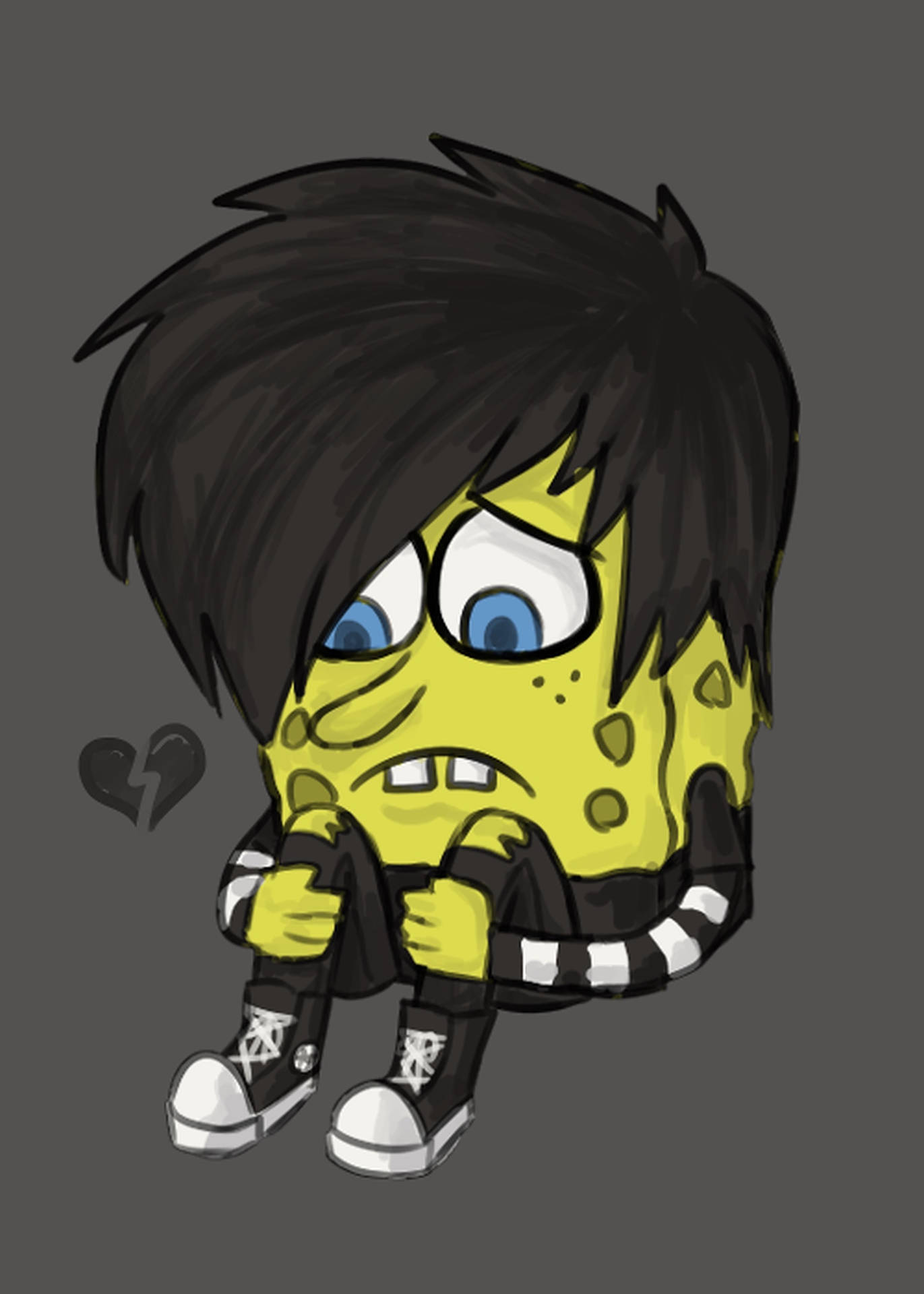 En Trauriger Emotionaler Spongebob Pfp Wallpaper