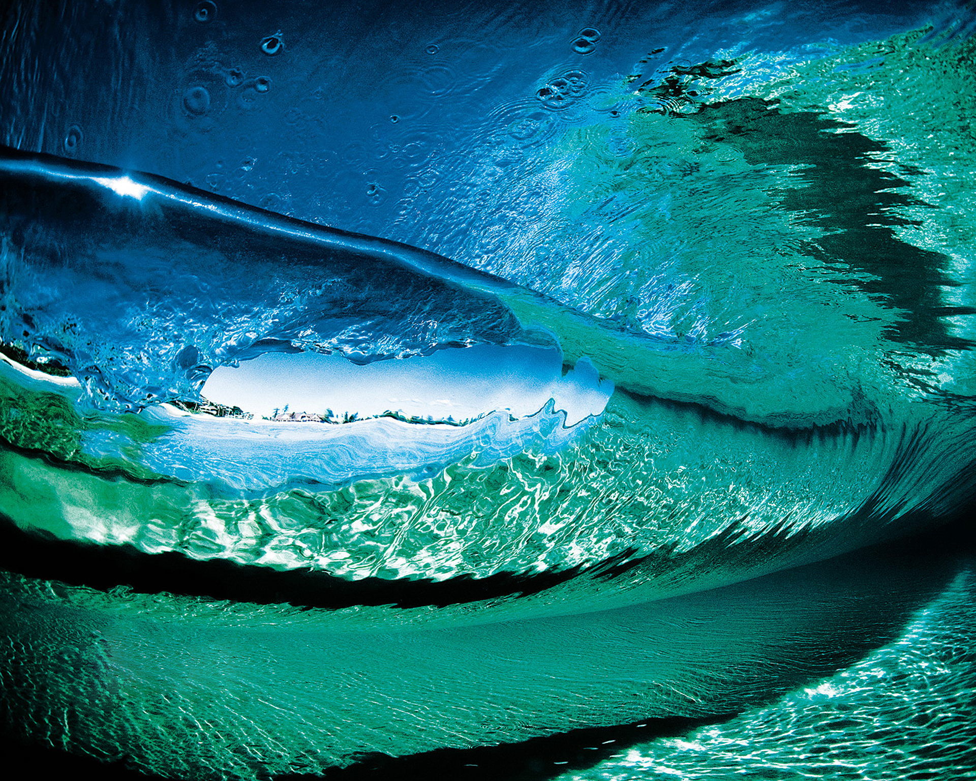 Ocean Wallpaper Underwater Waves HD Desktop