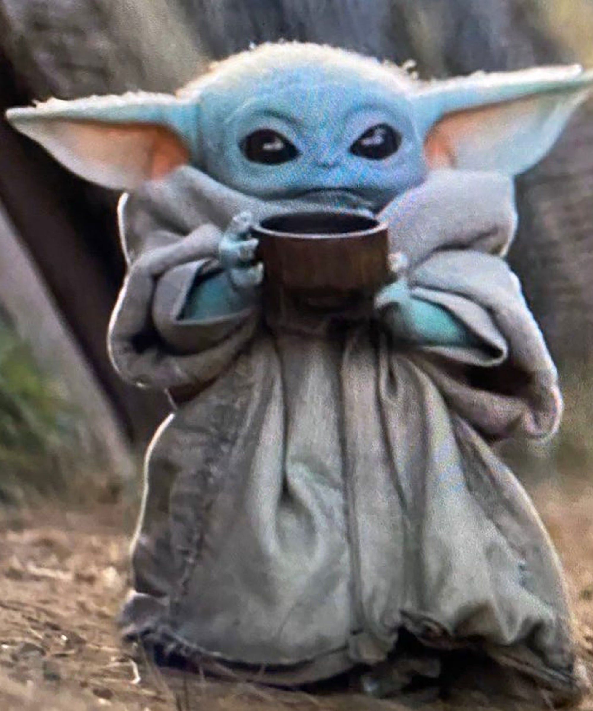 Baby Yoda Soup Wallpaper