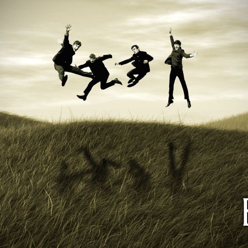 The Beatles Jumping In A Field Wallpaper For iPhone