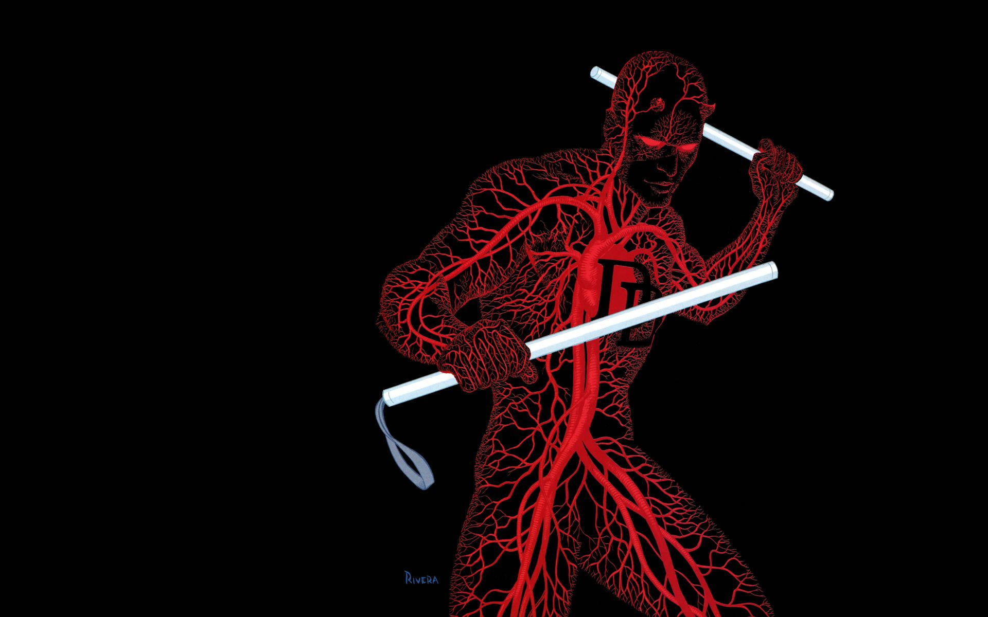 Daredevil Wielding A Double Weapon 7joc8yjok5paagkw Wallpaper
