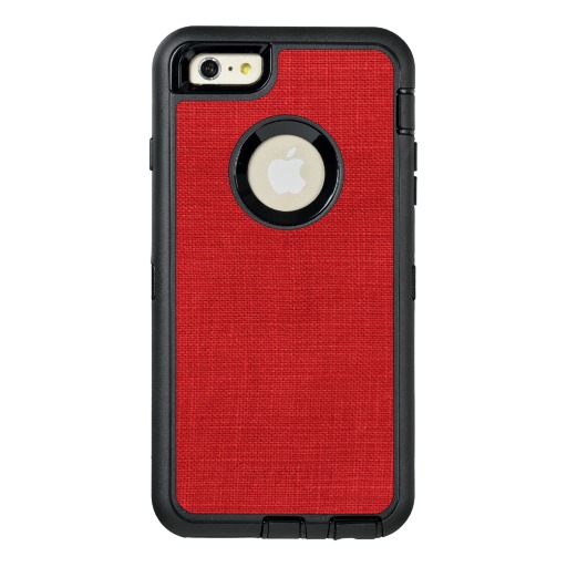 Customizable Red Linen Photo Background Otterbox iPhone 6s Plus Case