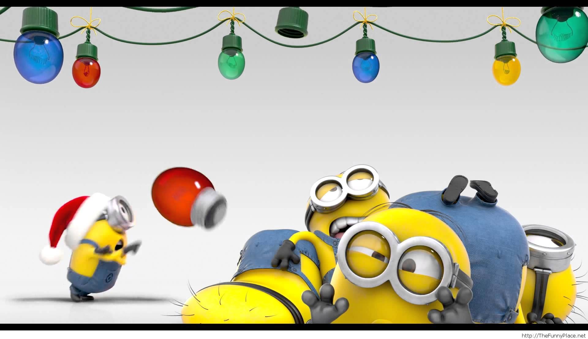 Funny Christmas Minions Wallpaper Thefunnyplace
