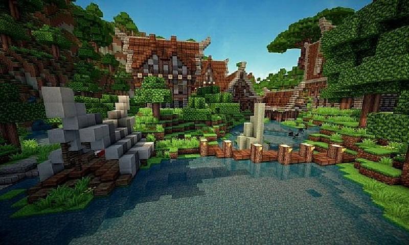 HD Village Minecraft Wallpaper Screenshot