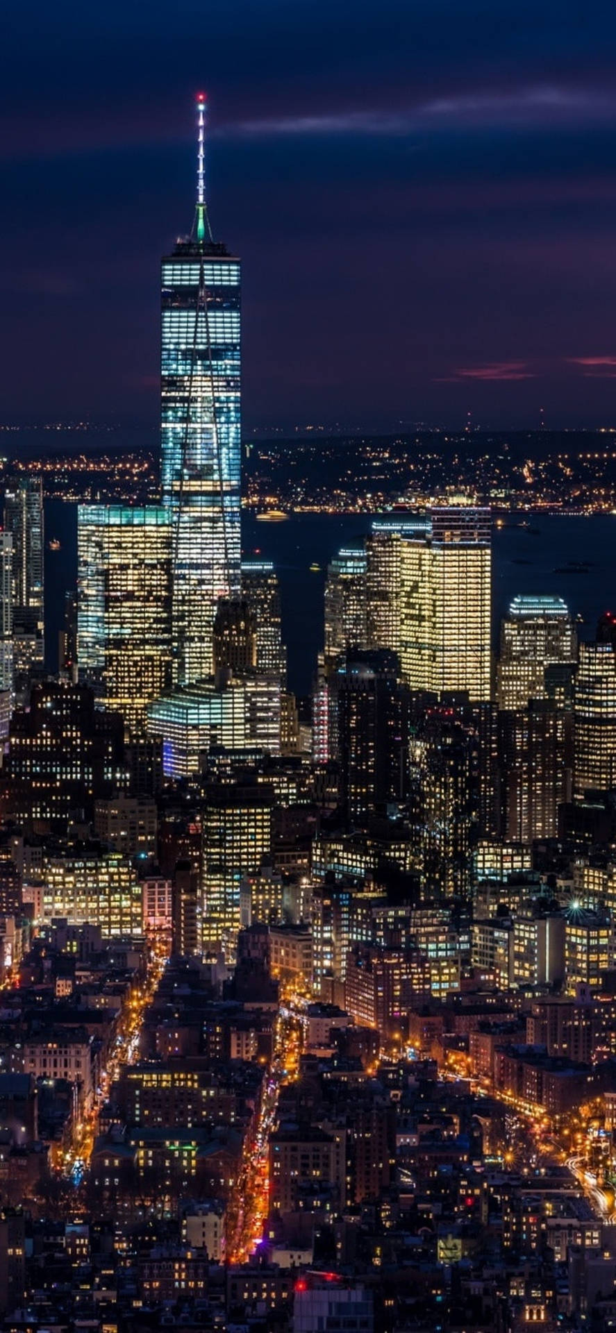 New York City iPhone X Night Wallpaper