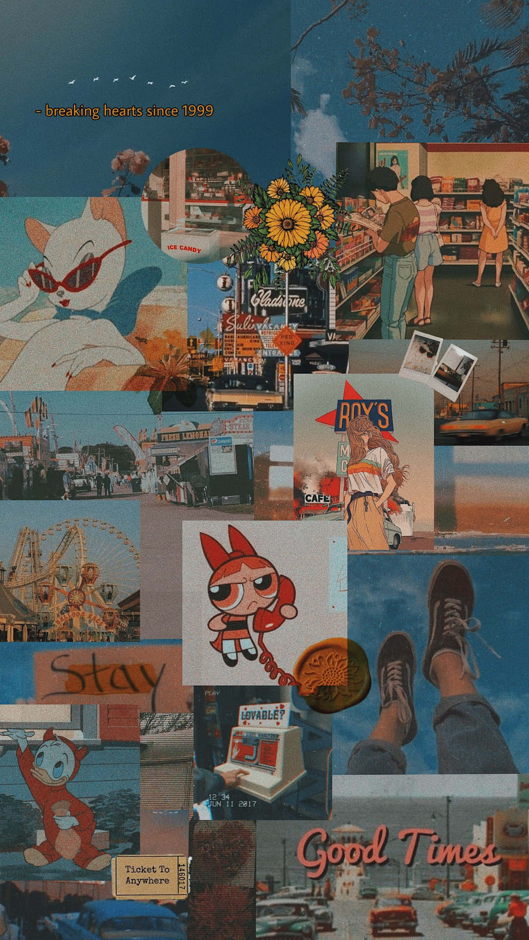 Retro 80s Aesthetic Cartoons Wallpaper