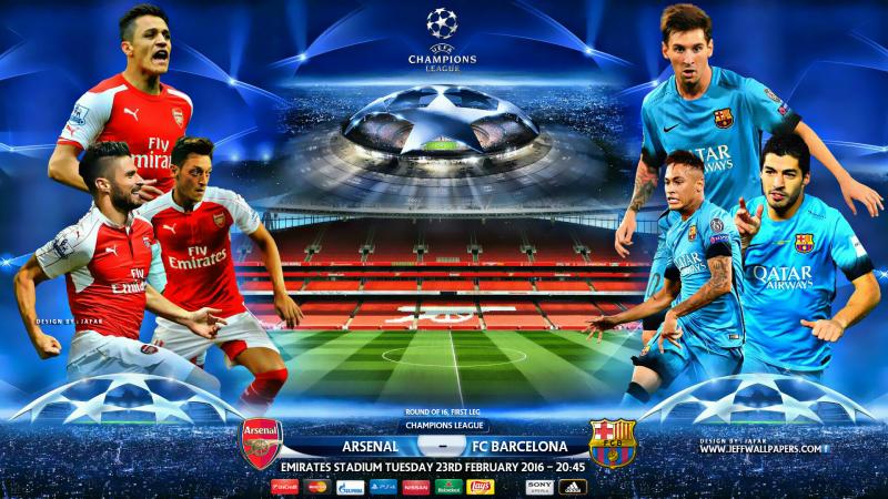 Arsenal FC Vs FC Barcelona 2016 UEFA Champions League HD Wallpapers 800x450